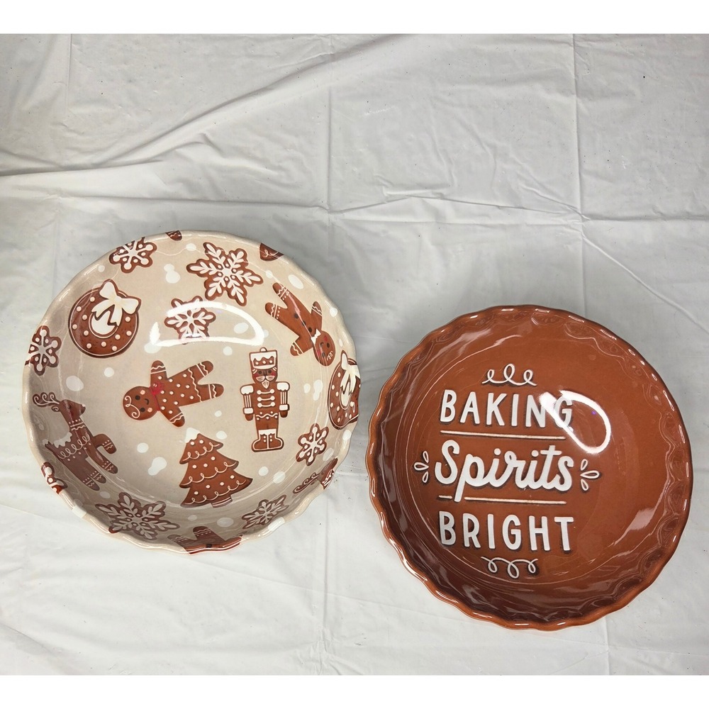 Wondershop Target Christmas Gingerbread Baking Spirits Bright Melamine Bowl Set